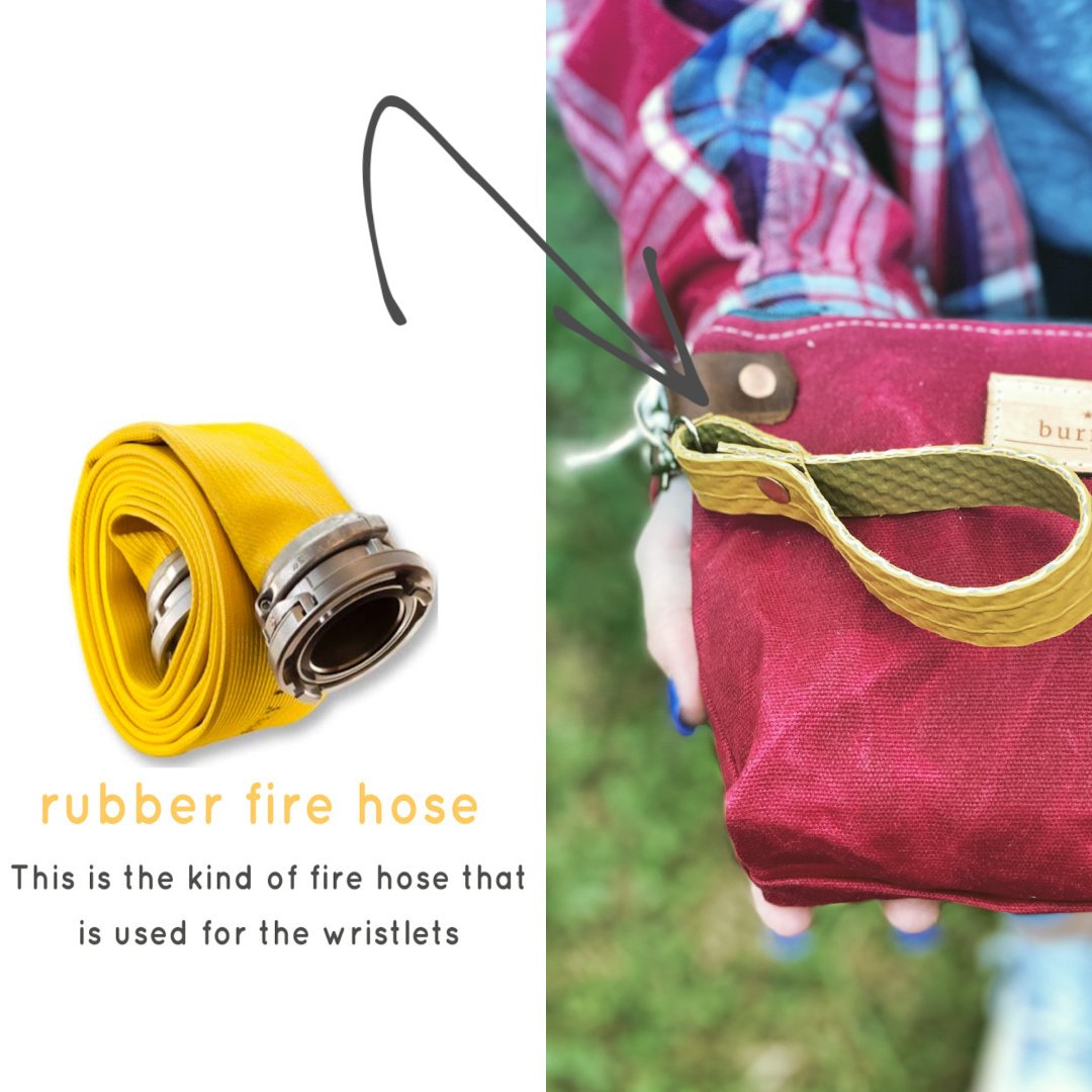 Rubber Fire Hose Clutch- All Colors | Burn Bags USA